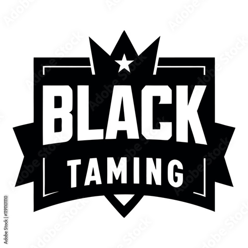 A Black taming logo with vector