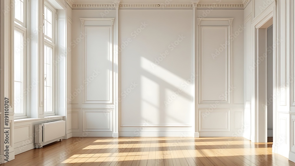 Detail of a blank wall inside a Parisian bourgeois building. Detail of a blank wall inside a Parisian bourgeois building.