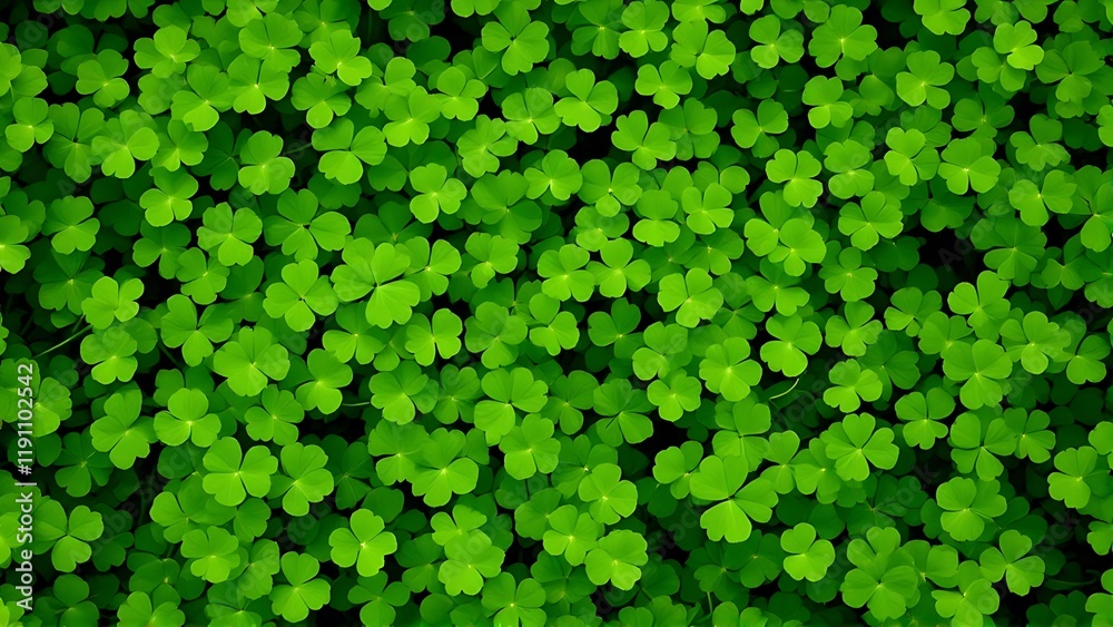 Four-leaf clovers viewed from above - 3D render. Four-leaf clovers viewed from above - 3D render.