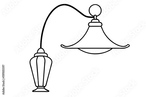 Stylish Lamp Isolated on a Bright White Background