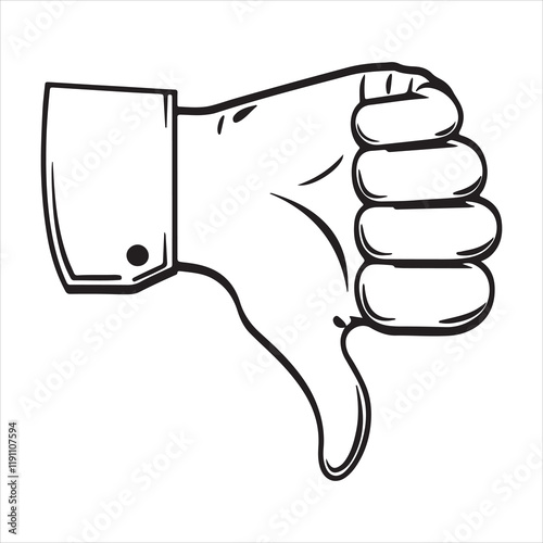 Dislike (Thumbs Down) Icon - Universal Symbol of Disapproval and Feedback