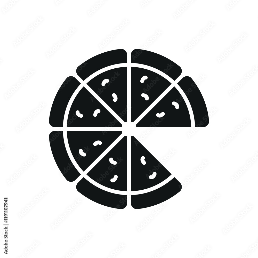 Pizza icon with a vibrant and cheesy look, perfect for capturing attention in fast food, snack, or entertainment-themed designs Pizza icon with a vibrant and cheesy look, perfect for capturing attention in fast food, snack, or entertainment-themed designs