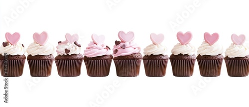 Valentine's day cupcake love sweet background romantic frame photo