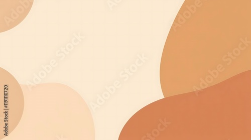 Abstract background featuring minimal two-dimensional shapes in muted browns and beiges a modern flat design with natural earth tones photo