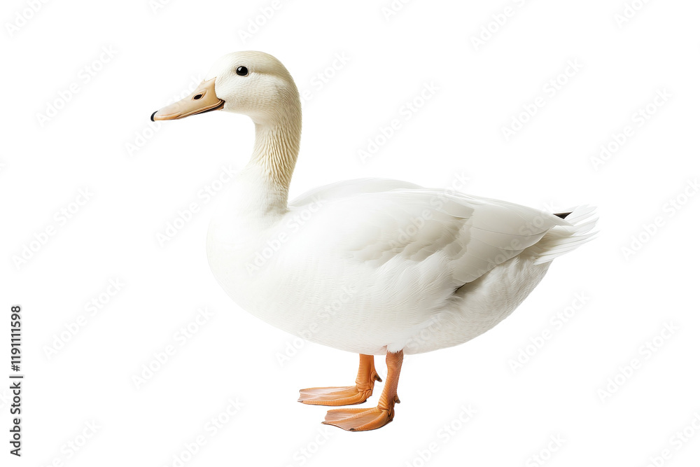 White Duck Looking Calm and Peaceful White Duck Looking Calm and Peaceful
