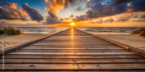 Serene Boardwalk Pathway Leading into a Tranquil Landscape – Perfect for Travel, Adventure, and Outdoor Design Projects