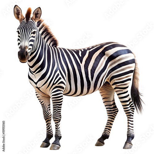 zebra isolated on white