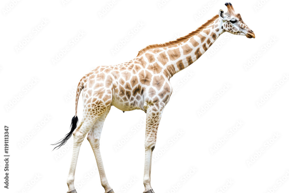 Fototapeta premium Unique White Giraffe in the Wild