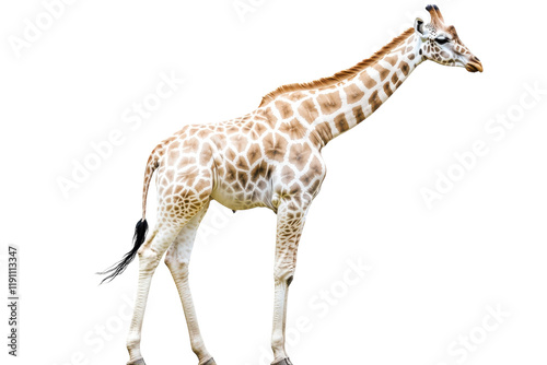 Unique White Giraffe in the Wild