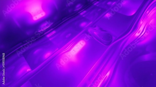 An abstract background viewed from a high angle perspective featuring deep ultraviolet hues vivid purples high contrast and an elevated viewpoint