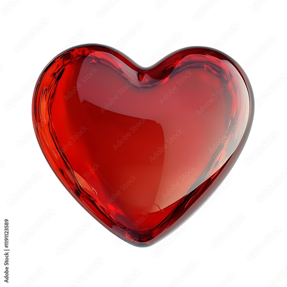 3d red hear in transparent background 3d red hear in transparent background