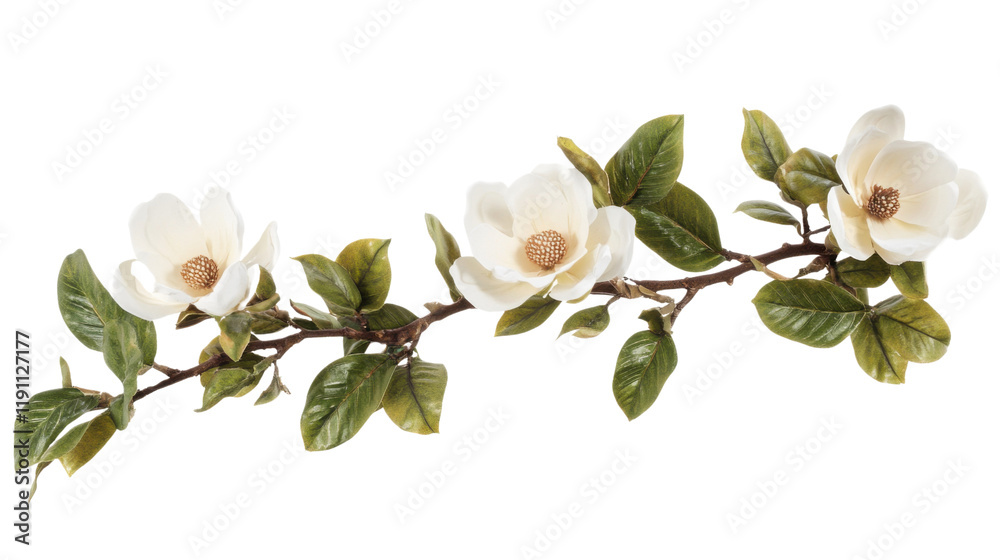Obraz premium Blooming tree branch transparent background