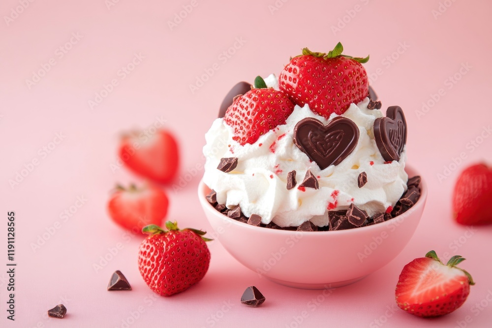 Delightful Strawberry Dessert with Whipped Cream Topping Delightful Strawberry Dessert with Whipped Cream Topping