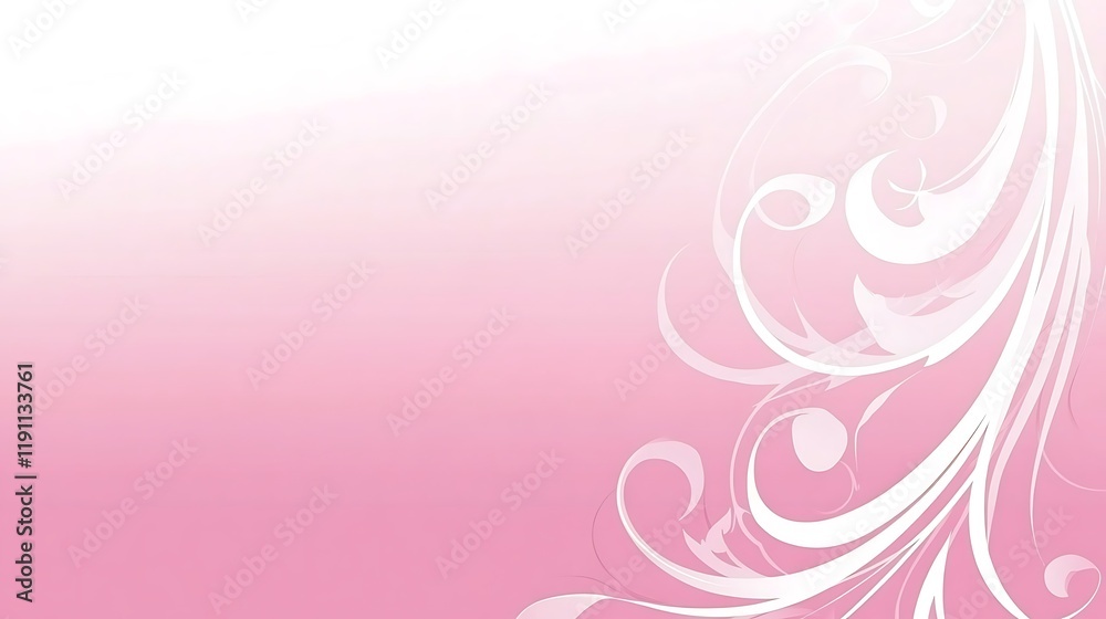 Pink Background With Delicate White Floral Design Pink Background With Delicate White Floral Design