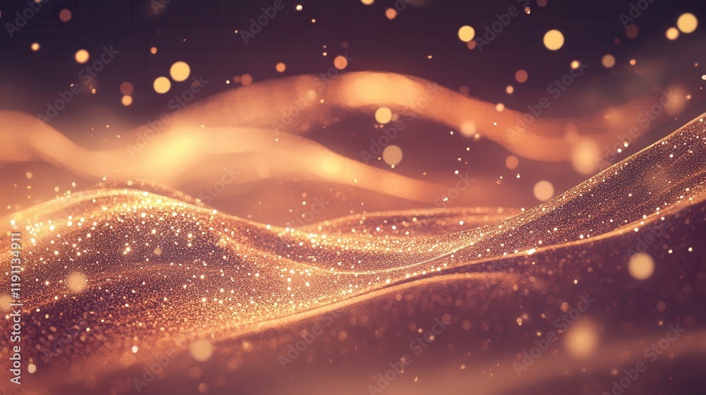 2025 Happy New Year Abstract shiny Gold glitter wave with Bokeh design element 2025 Happy New Year Abstract shiny Gold glitter wave with Bokeh design element
