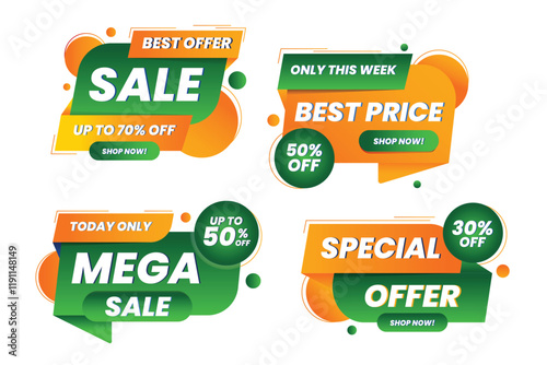Best discount offer banners. Price deal sale stickers. Sale bubble coupon. Promotion discount banner templates design. Buy offer sticker. Super deal set. Vector