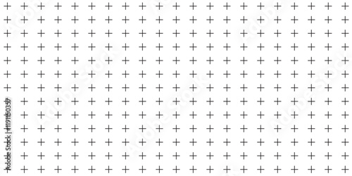 Crosses - pluses diagonally distributed simple minimalist decorative geometrical vector pattern