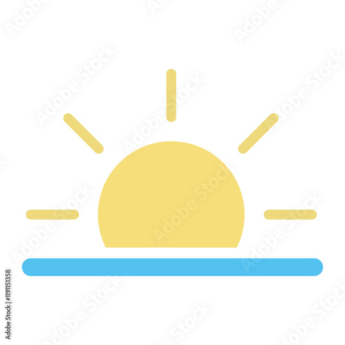 Flat Weather Icon symbol Illustration