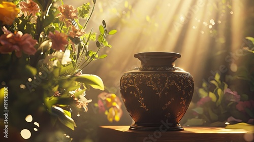Funeral with Cremation Urn in Church
