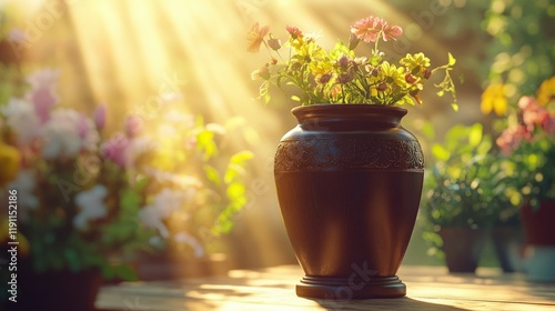 Funeral with Cremation Urn in Church