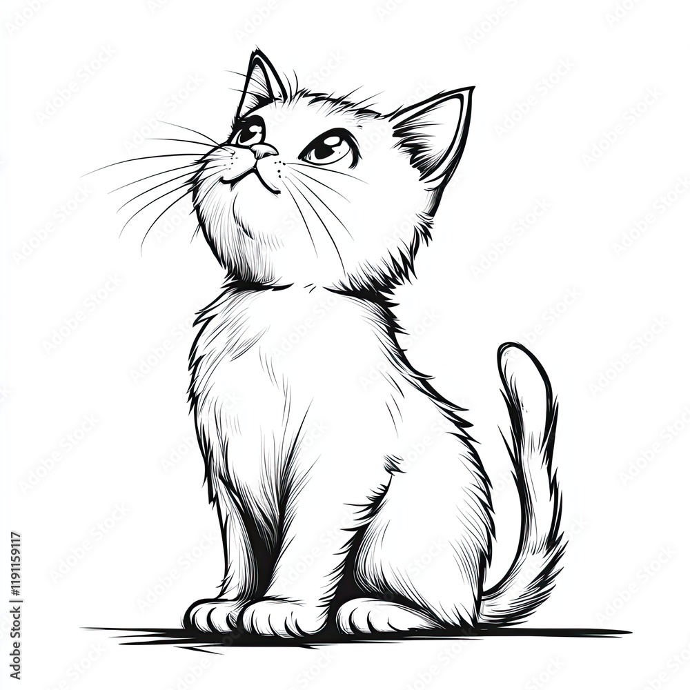 Cat, Cute animals isolated on white background, Cute Cartoon with Clean Outlines for Coloring Practice, Cute Cartoon Doodle with Clean Lines for Coloring Coloring Practice Cartoon Illustrations. Cat, Cute animals isolated on white background, Cute Cartoon with Clean Outlines for Coloring Practice, Cute Cartoon Doodle with Clean Lines for Coloring Coloring Practice Cartoon Illustrations.