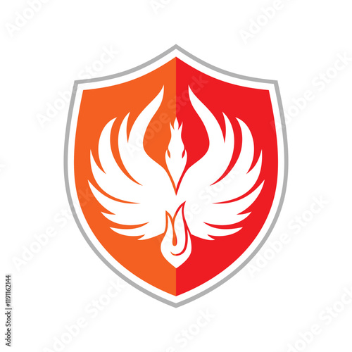 Logo or icon with firebird shield image