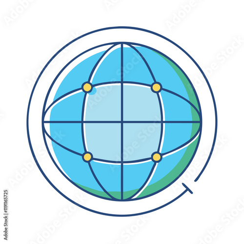 globe vector icon, globe vector illustration - simple illustration of globe, perfect for logos and iconsglobe 