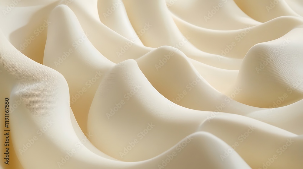 Obraz premium Abstract Cream Colored Fabric Draped Waves