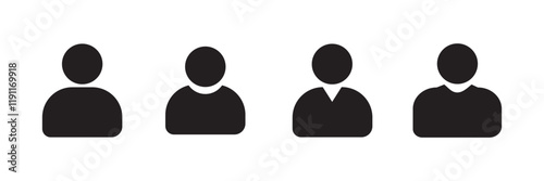 User icon vector set. 