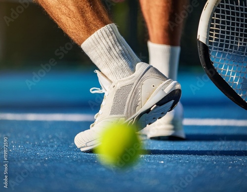 Wallpaper Mural Generated image A close-up of a padel player’s hand grabbing a ball from the court Torontodigital.ca