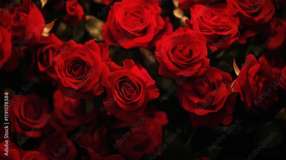 Beautiful red roses in a vibrant arrangement. Beautiful red roses in a vibrant arrangement.