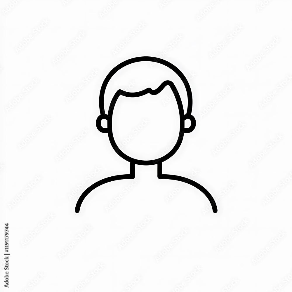 Simple Line Drawing Of A Young Male Person Simple Line Drawing Of A Young Male Person