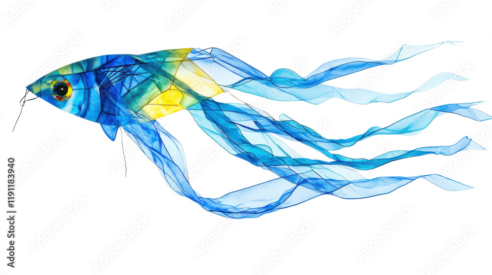 Kite in the wind transparent background Kite in the wind transparent background