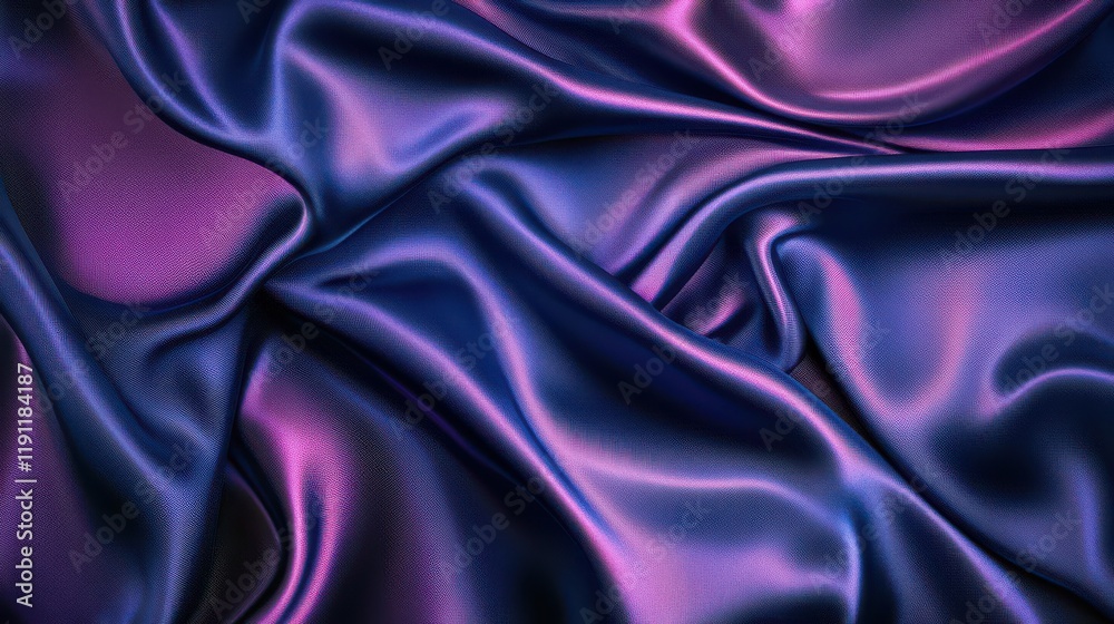 Fototapeta premium Elegant Purple and Blue Satin Fabric Texture
