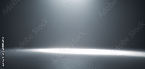 Panoramic abstract gray background for product presentation