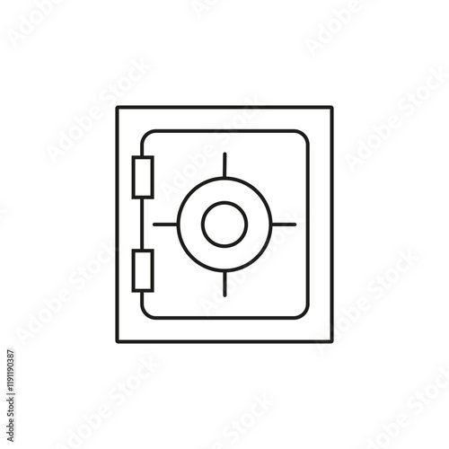 Set line Safe icon isolated on white background. The door safe a bank vault with a combination lock. Reliable Data Protection. Set icons colorful. Vector