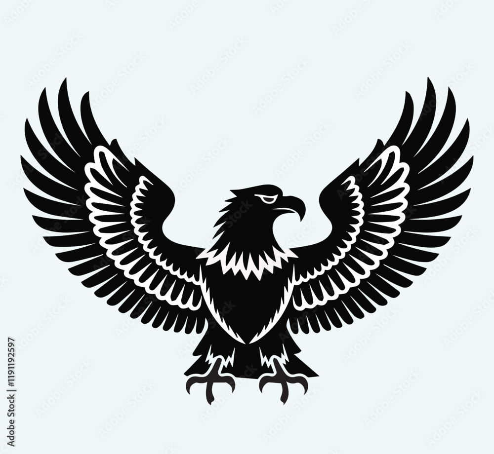 Fototapeta premium eagle silhouette icon 