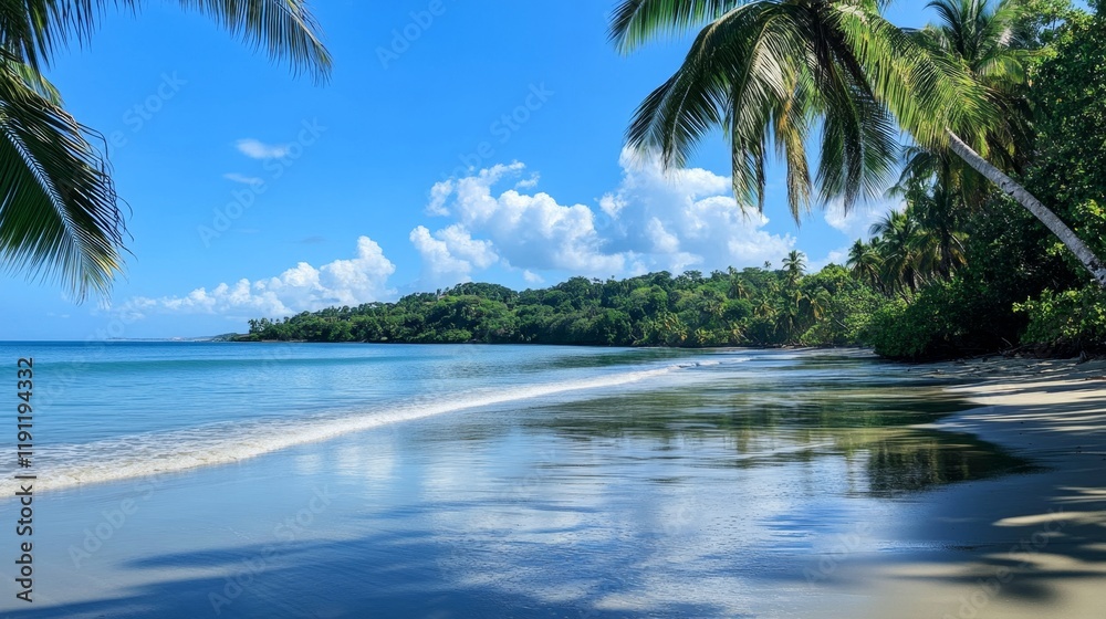 Tropical Beach Paradise: Serene Coastal Scenery Tropical Beach Paradise: Serene Coastal Scenery