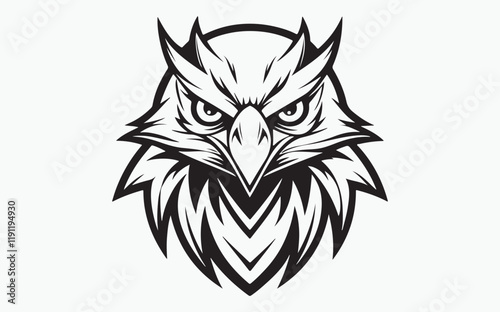 Eagle head mascot isolated on white background 