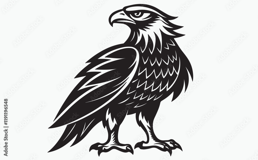 Obraz premium Eagle silhouette black