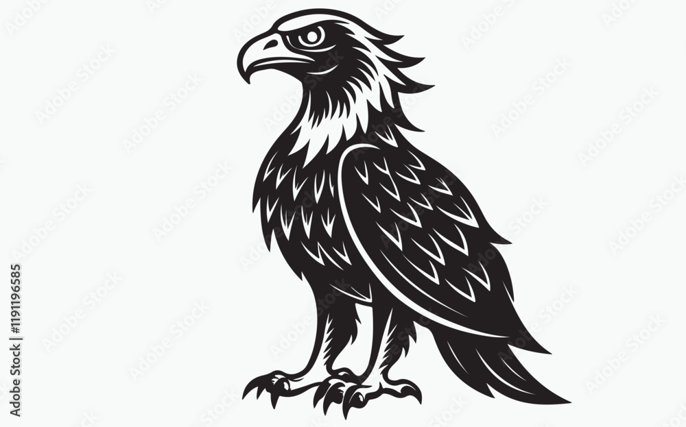 Fototapeta premium Eagle silhouette black