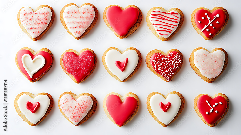Heart-Shaped Valentine's Cookies Heart-Shaped Valentine's Cookies