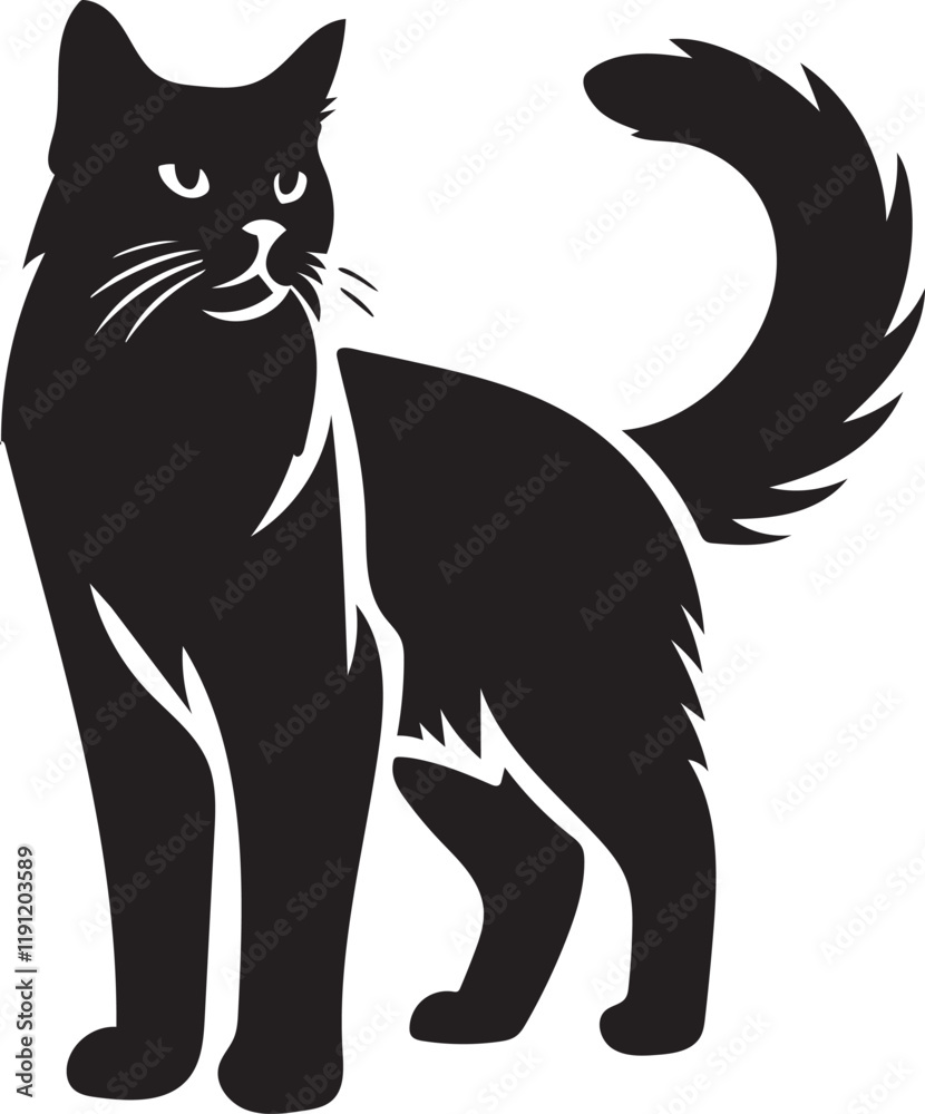 Obraz premium black cat cartoon