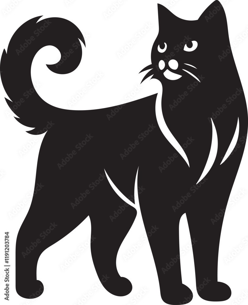 Obraz premium black cat illustration