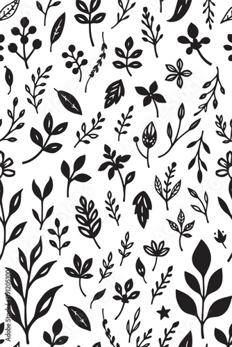 Nature Patterns, Elegant Ink Art for Design Projects