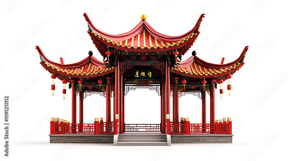 Magnificent Chinese Pavilion Temple Pagoda Oriental Style Magnificent Chinese Pavilion Temple Pagoda Oriental Style