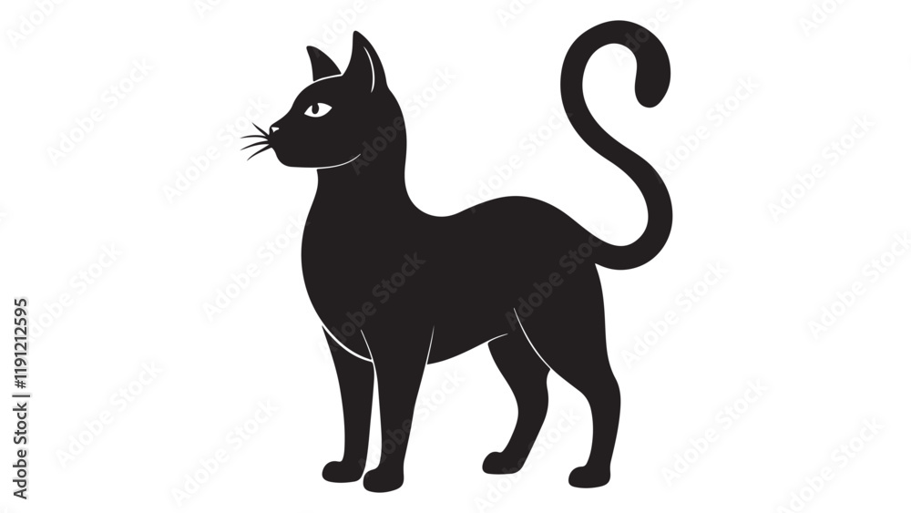 Fototapeta premium Cat Black Silhouette