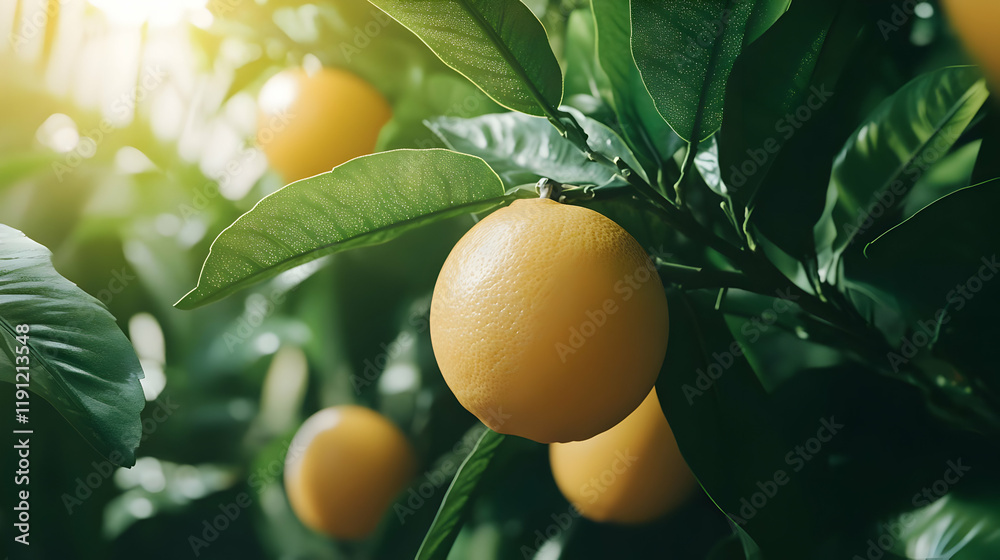 Closeup of Orange Fruit on Branch with Green Leaves - Photography Closeup of Orange Fruit on Branch with Green Leaves - Photography