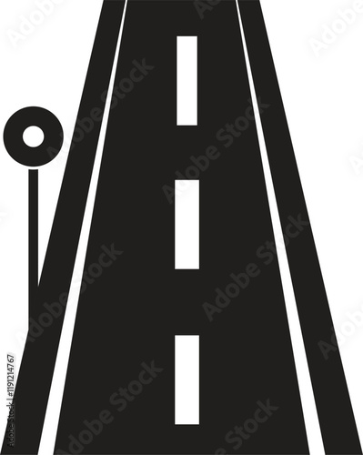 Road icon vector travel symbols