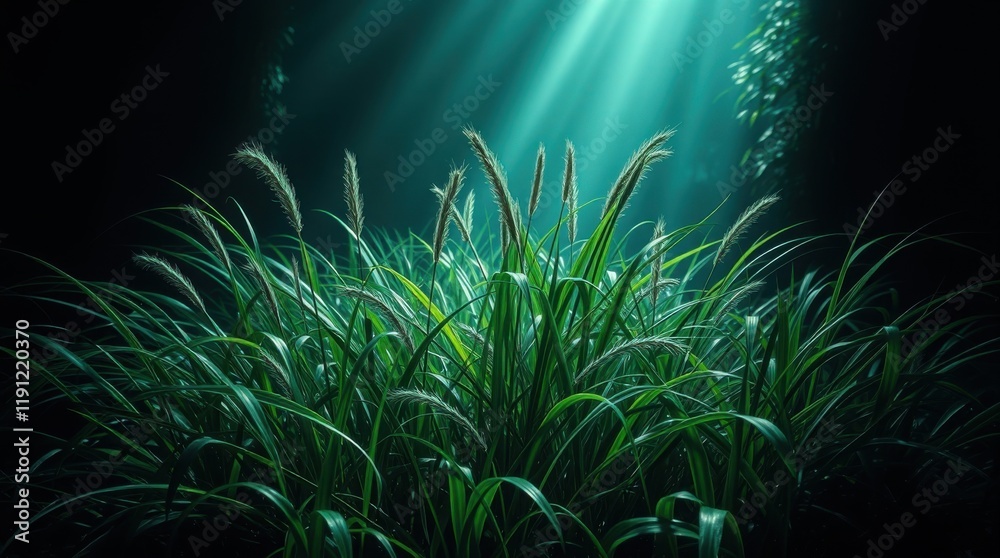 Obraz premium underwater scene with rays of light